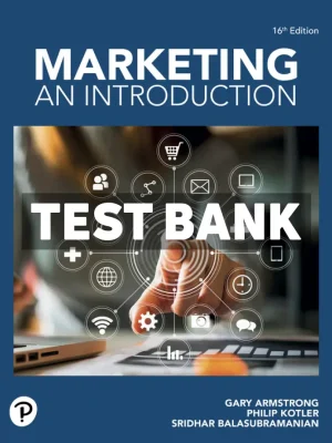 Marketing - An Introduction 16th Edition Armstrong Test Bank