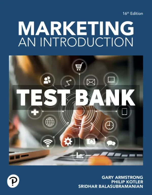 Marketing - An Introduction 16th Edition Armstrong Test Bank