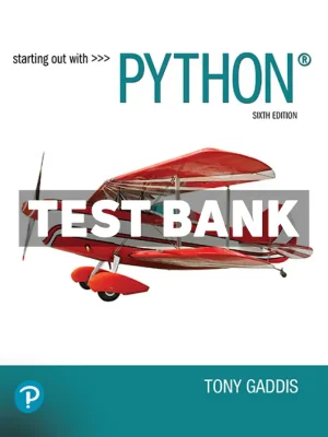 Starting Out With Python 6th Edition Gaddis Test Bank