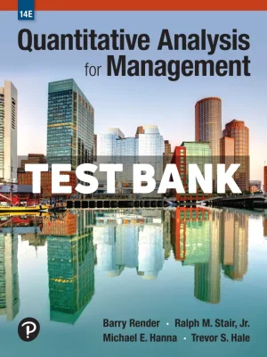 Quantitative Analysis for Management 14th Edition Render Test Bank