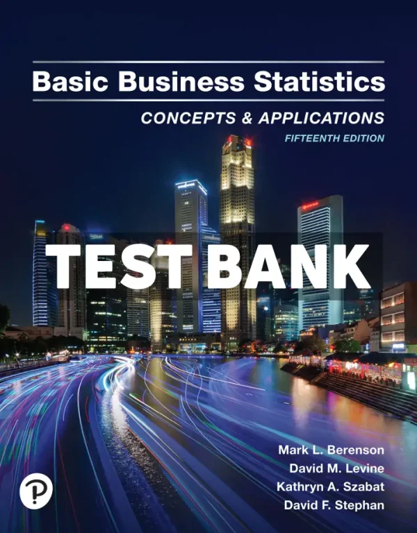 Basic Business Statistics 15th Edition Berenson Test Bank