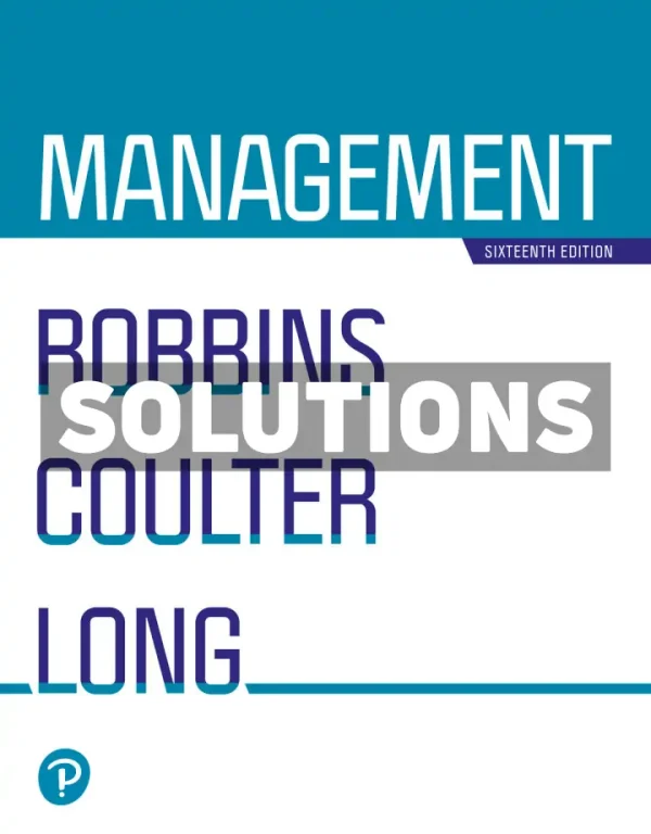 Management 16th Edition Robbins Solutions Manual