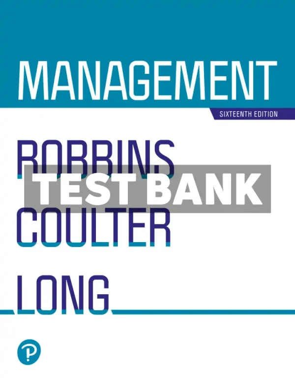 Management 16th Edition Robbins Test Bank