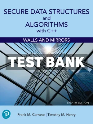 Secure Data Structures and Algorithms with C++ 8th Edition Carrano Test Bank