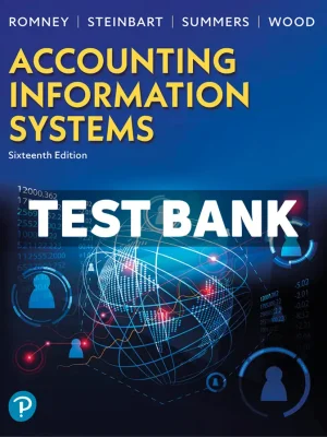 Accounting Information Systems 16th Edition Romney Test Bank