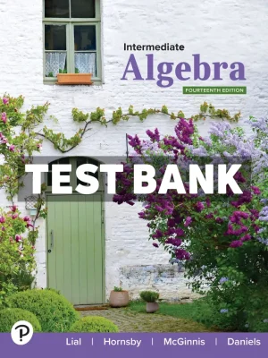 Intermediate Algebra 14th Edition Lial Test Bank
