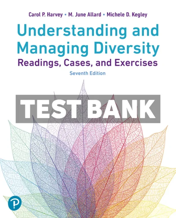 Understanding and Managing Diversity - Readings Cases and Exercises 7th Edition Harvey Test Bank