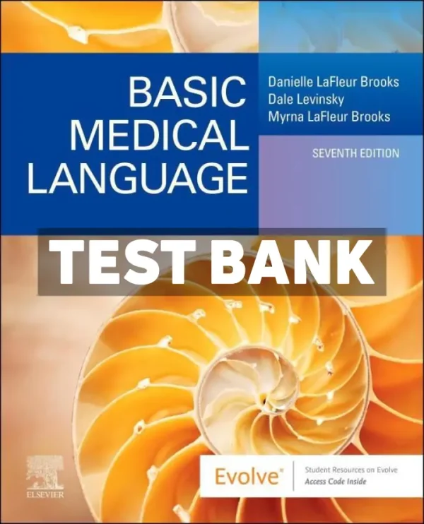 Basic Medical Language with Flash Cards 7th Edition Brooks Test Bank