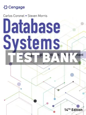 Database Systems 14th Edition Coronel Test Bank