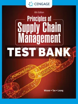 Principles of Supply Chain Management 6th Edition Wisner Test Bank