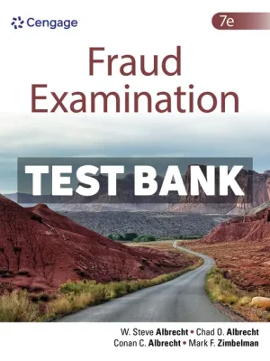 Fraud Examination 7th Edition Albrecht Test Bank