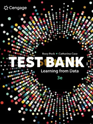 Statistics - Learning from Data 3rd Edition Peck Test Bank