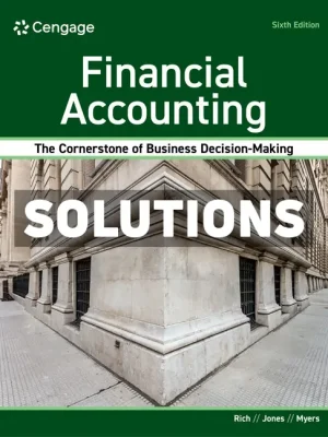 Financial Accounting 6th Edition Rich Solutions Manual